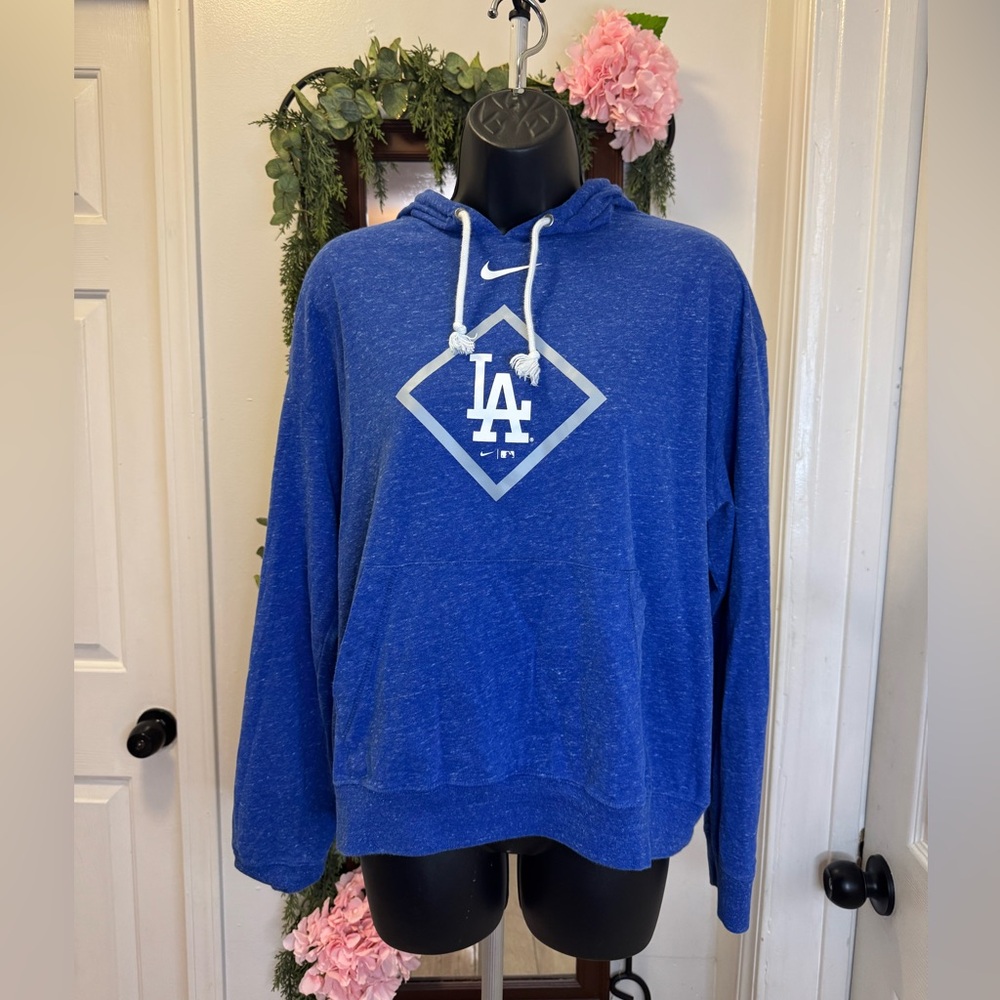 Nike Royal Blue LA Dodgers Crewneck Hoodie